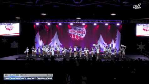 Denton High School - Bronco Cheerleaders [2025 Game Day Coed Varsity Day 1] 2025 NCA State of Texas Regional
