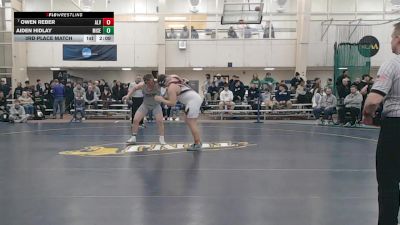 285 lbs 3rd Place Match - Aiden Hidlay, Misericordia vs Owen Reber, Alvernia University