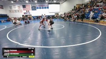 157 lbs Cons. Round 3 - Justin Newberry, Riverton vs Talon Thoman, Riverton