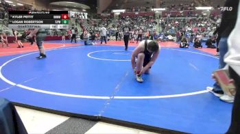 285 lbs Quarterfinal - Kyler Pettit, Bauxite Mini Miners Wrestling vs Logan Robertson, Team Zulpo Perryville Wrestling