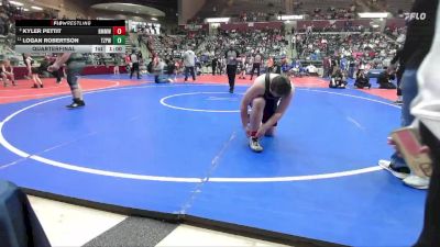 285 lbs Quarterfinal - Kyler Pettit, Bauxite Mini Miners Wrestling vs Logan Robertson, Team Zulpo Perryville Wrestling