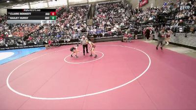 3A 120 lbs Champ. Round 1 - Bailey Hurst, Grantsville vs Claire Bennett, Juab