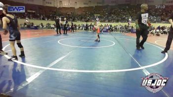 46 lbs Quarterfinal - Jaycen Meredith, Wesley Wrestling Club vs Hunter Larsen, Blue Devil Wrestling