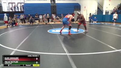 285 lbs Cons. Round 2 - Alex Ashauer, Wisconsin-Platteville vs Micah Butler, Northland