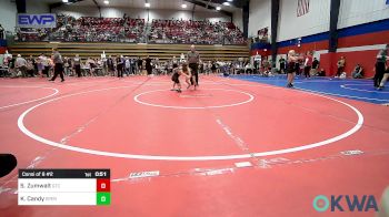 58 lbs Consi Of 8 #2 - Sage Zumwalt, Grove Takedown Club vs Kaiden Candy, Sperry Wrestling Club