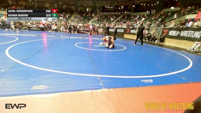 100 lbs 3rd Place - JaKel Ziegenfuss, Springdale Youth Wrestling Club vs Kohen Martin, Catoosa Youth Wrestling