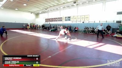 149 lbs Champ. Round 1 - Vincent Moreno, Fresno City vs Chase Mirelez, Modesto College