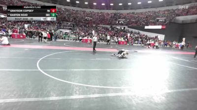 90 lbs Champ. Round 1 - Grayson Copsey, Prairie Wrestling vs Easton Kojo, Oregon Wrestling Club