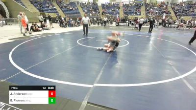 75 lbs 5th Place - Jacob Anderson, University Middle School vs Gavin Flowers, Wrecking Crew