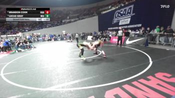 6A Boys 175 lbs Quarterfinal - Brandon Cook, Forest Grove Boys vs Lucas Gray, West Linn Boys