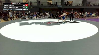 U16 FS - 113 lbs Champ. Round 1 - Halen Hanson, Scrap Yard Garage Wrestling vs Kolston Hulegaard, Ridgefield Wrestling Club
