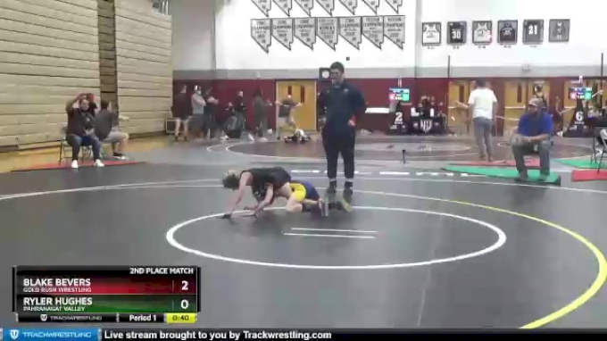 56 lbs 2nd place match ryler hughes pahranagat valley vs blake bevers gold rush wrestling