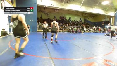 215 lbs Cons. Round 2 - Luis Romero, Hesperia vs Jonathan Delgado, Buena Park