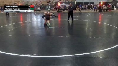 85 lbs Cons. Round 3 - Tyrson Falzone, Eagle Talon Wrestling vs Keaton Owens, White Buffalo Wrestling Academy