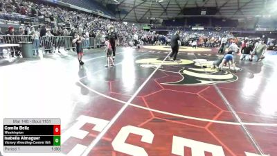 68.6-75 lbs Quarters - Camila Beliz, Washington vs Isabella Almaguer, Victory Wrestling-Central WA