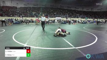 64 lbs Round Of 16 - Conner Potter, Cushing Tigers vs Everett Bolay, Perry Wrestling Academy