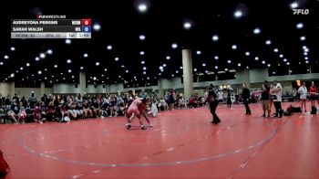130 lbs Placement Matches (8 Team) - Sarah Walsh, RPA Blockbusters vs Audreyona Perkins, Mat Clash Beast Mode