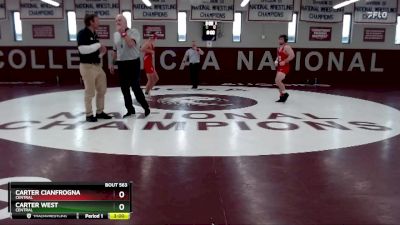 133 lbs Semifinal - Carter West, Central vs Carter Cianfrogna, Central