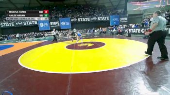 Girls 3A 140 lbs Semifinal - Micayla Yates, Sedro-Woolley (Girls) vs Hailee Argaw, Ridgeline (Girls)