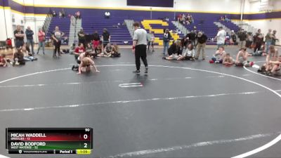 90 lbs Round 3 (6 Team) - David Bodford, West Wateree vs Micah Waddell, Grizzlies