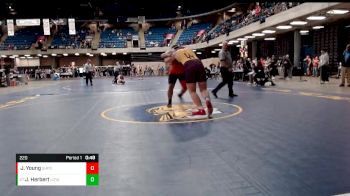 220 lbs Cons. Round 3 - Joey Herbert, Loyola Academy vs Javier Young, Shepard