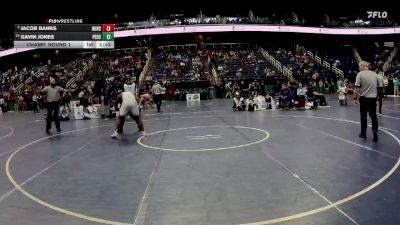 3A 215 lbs Champ. Round 1 - Jacob Banks, Harding University High School vs Gavin Jones, Person