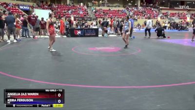 112 lbs Round 2 - Angelia (aj) Waren, OK vs Keira Ferguson, NE