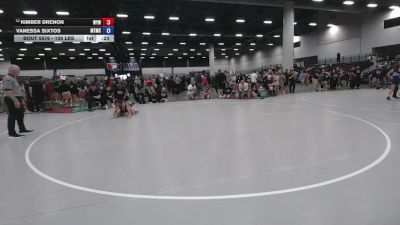 105 lbs Cons. Sub-quarters - Kimber Drenon, Windsor Youth Wrestling vs Vanessa Sixtos, Militia Trained Mat Club