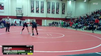 184 lbs Cons. Round 4 - Sage Adie, Pacific (OR) vs Ronnell Parker-Borrero, Evergreen State College