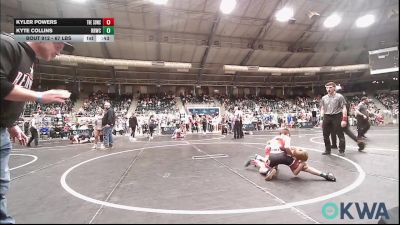 67 lbs Round Of 16 - Kyler Powers, Southern Oklahoma Wrestling Club vs Kyte Collins, Red Ryder Wrestling Club