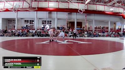 197 lbs 1st Place Match - Jackson Punzel, Wheaton (il) vs Charles Baczek, Wabash