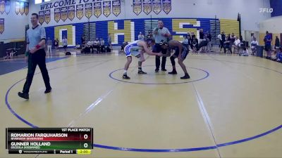 175 lbs 1st Place Match - Gunner Holland, Osceola (Kissimmee) vs Romarion Farquharson, Riverview (Riverview)