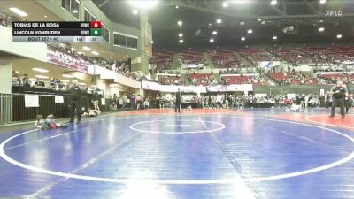 40 lbs 3rd Place Match - Tobias De La Rosa, Royal City vs Lincoln VonRuden, Glendive Mat Devils