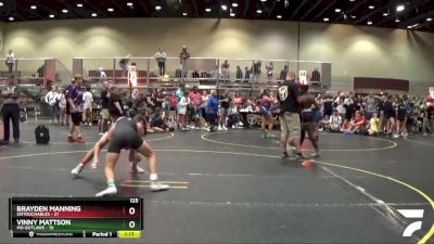 125 lbs Finals (8 Team) - Brayden Manning, Untouchables vs Vinny Mattson, MO Outlaws