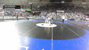 Girls 2A 140 lbs Cons. Round 3 - Kayleen Rouska, Aberdeen (Girls) vs Ana Blankenship, Centralia (Girls)
