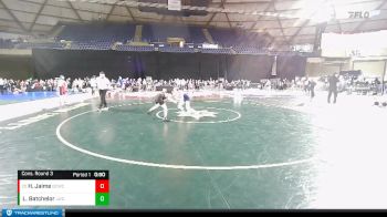 92 lbs Cons. Round 3 - Hudson Jaime, Big Cat Wrestling Club vs Logan Batchelor, Lionheart Wrestling Club