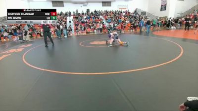 98 lbs Cons. Semi - Tel Given, Laurel Middle School vs Brayson Bilodeau, Worland Middle School