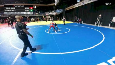 5A 106 lbs Champ. Round 1 - Aiden Mayo, Beaumont West Brook vs Esteban Vela, Corpus Christi Veterans Memorial