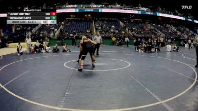 3A 215 lbs 3rd Place Match - Dewayne Davis, North Gaston High School vs Avery Rhymer, St. Stephens High School