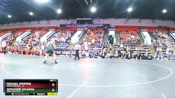 190 lbs Quarterfinals (8 Team) - Michael Pfeiffer, Benzie Central vs Giovannie Saldana, Iron Mountain