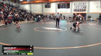 155 lbs Quarterfinal - Kaitlyn Willey, Waterloo West vs Addison Bowman, Prairie, Cedar Rapids