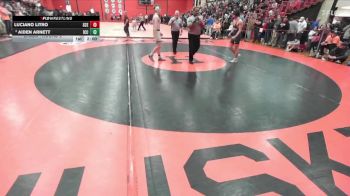 157 lbs Champ. Round 2 - Luciano Litro, St. Charles (EAST) vs Aiden Arnett, Elmhusrt (IC CATHOLIC)