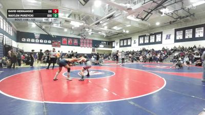 122 lbs Quarterfinal - David Hernandez, Cypress High School vs Waylon Purzycki, El Dorado High School