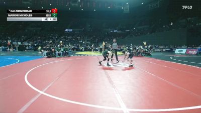 2A/1A Boys 106 3rd Place Match - Marion Nicholes, Adrian Boys vs Kai Zimmerman, Toledo Boys
