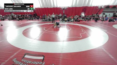 USA Junior Boys - 113 lbs Semis - Nick Lara, Jefferson Wrestling Club vs Anthony Ballweg, Monona Grove/McFarland Wrestling Club