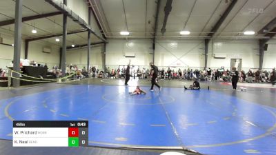 45 lbs Rr Rnd 3 - Wyatt Prichard, Morris Fitness Wrestling Club - (B) vs Kaydence Neal, Dendy Trained Wrestling