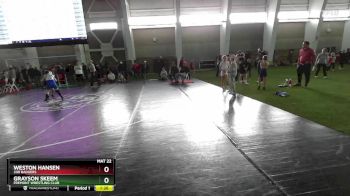 108 lbs Cons. Round 2 - Grayson Skeem, Fremont Wrestling Club vs Weston Hansen, 208 Badgers