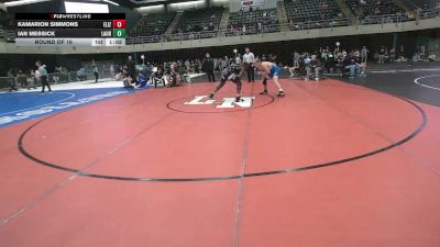 160 lbs Round Of 16 - Kamarion Simmons, Elizabeth City vs Ian Messick, Laurel