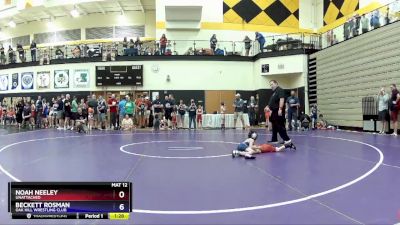 53 lbs Quarterfinal - Noah Neeley, Unattached vs Beckett Rosman, Oak Hill Wrestling Club