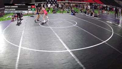 120 lbs Cons. Sub-semis - Kayla Landers, Colorado vs Lyla Layson, Nevada